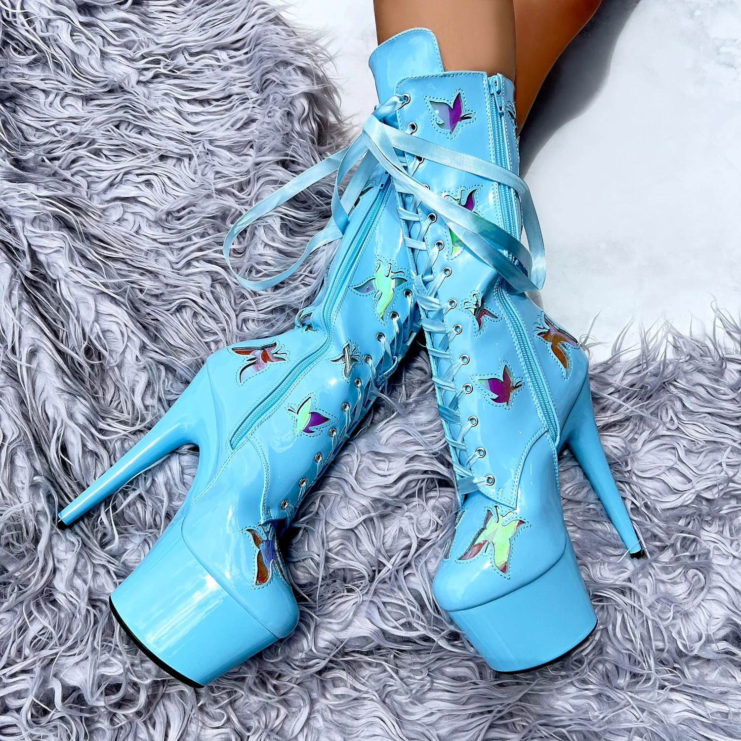 Butterfly Boot - Blue - 7 INCH - Image 4