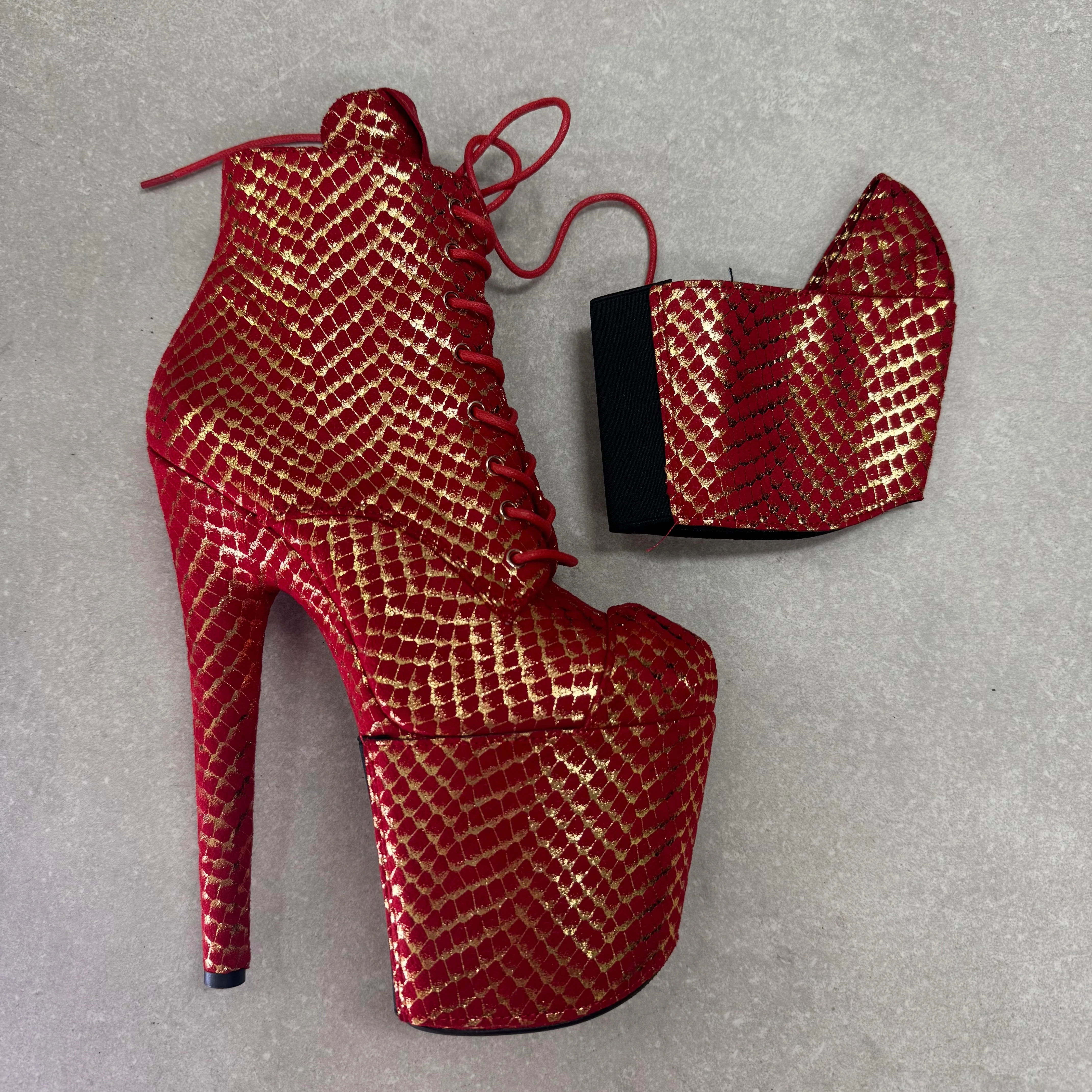 Classique Shoe Protector - Khaleesi Red & Gold - 8 INCH - Image 2