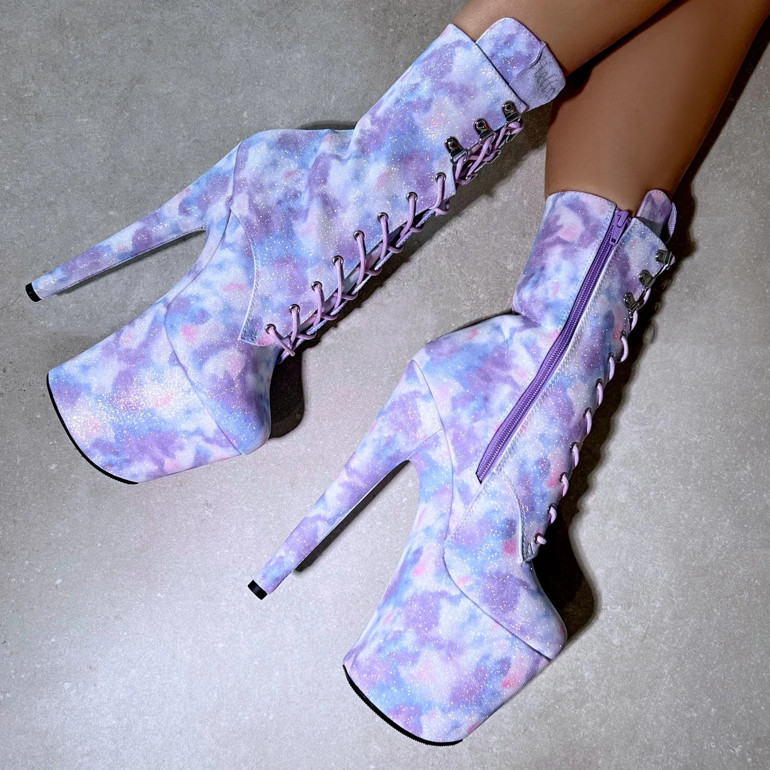 Fairy Clouds Boot - Purple - 8INCH - Image 4