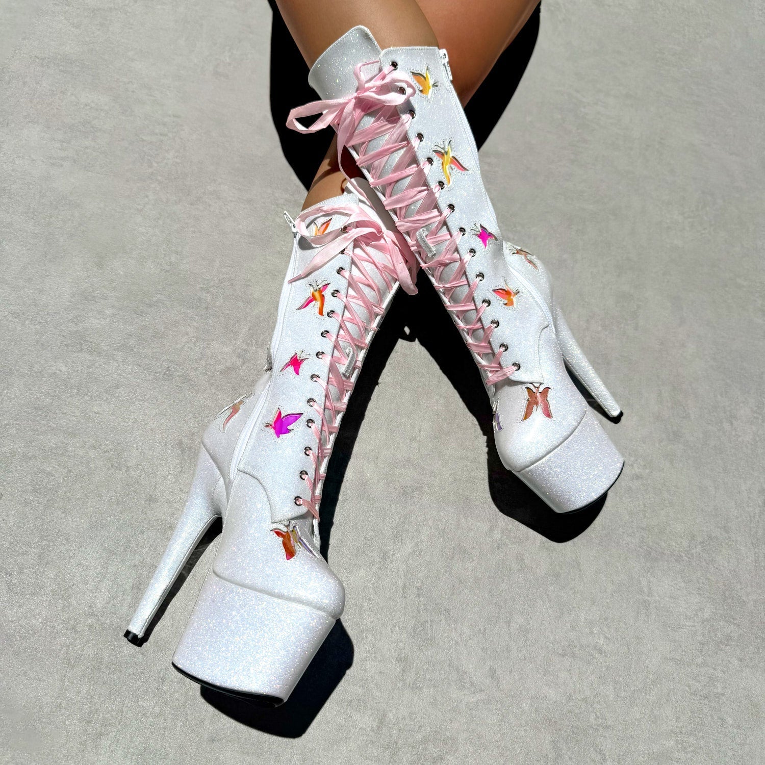 The Glitterati Butterfly Boot - Snow Kween - Wide Fit - 7INCH - Image 3