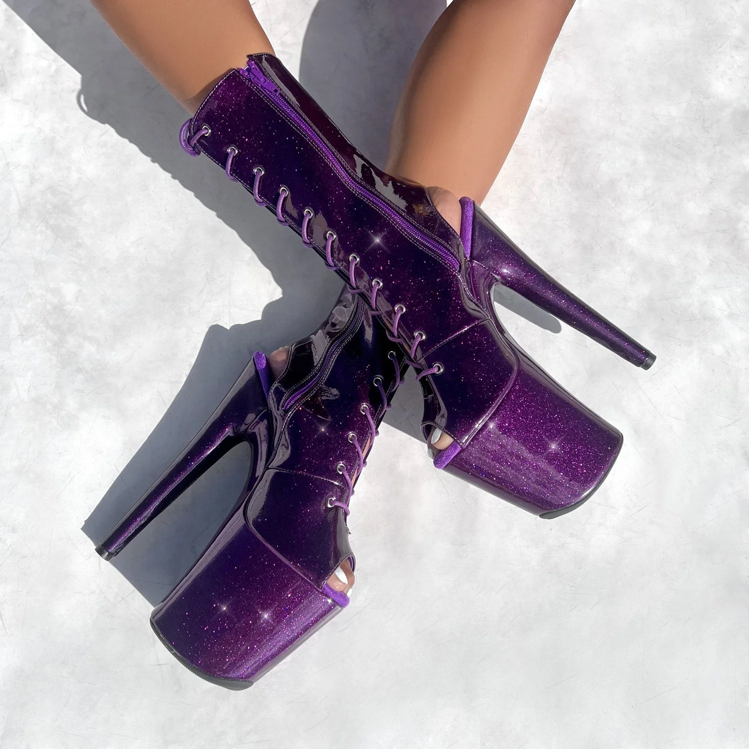 The Glitterati - OHOT Boot - Purple Rain - 8INCH - Image 2