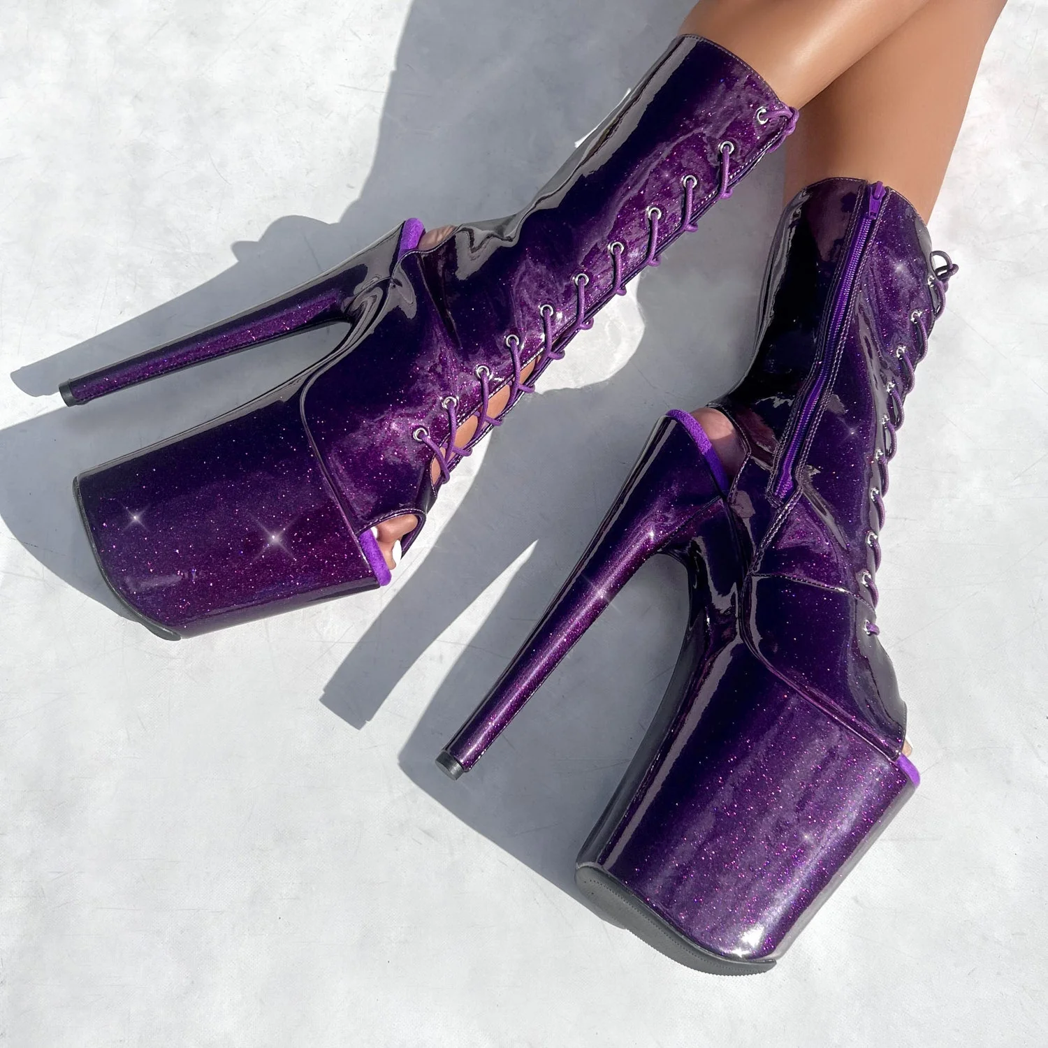 The Glitterati - OHOT Boot - Purple Rain - 9INCH - Image 2