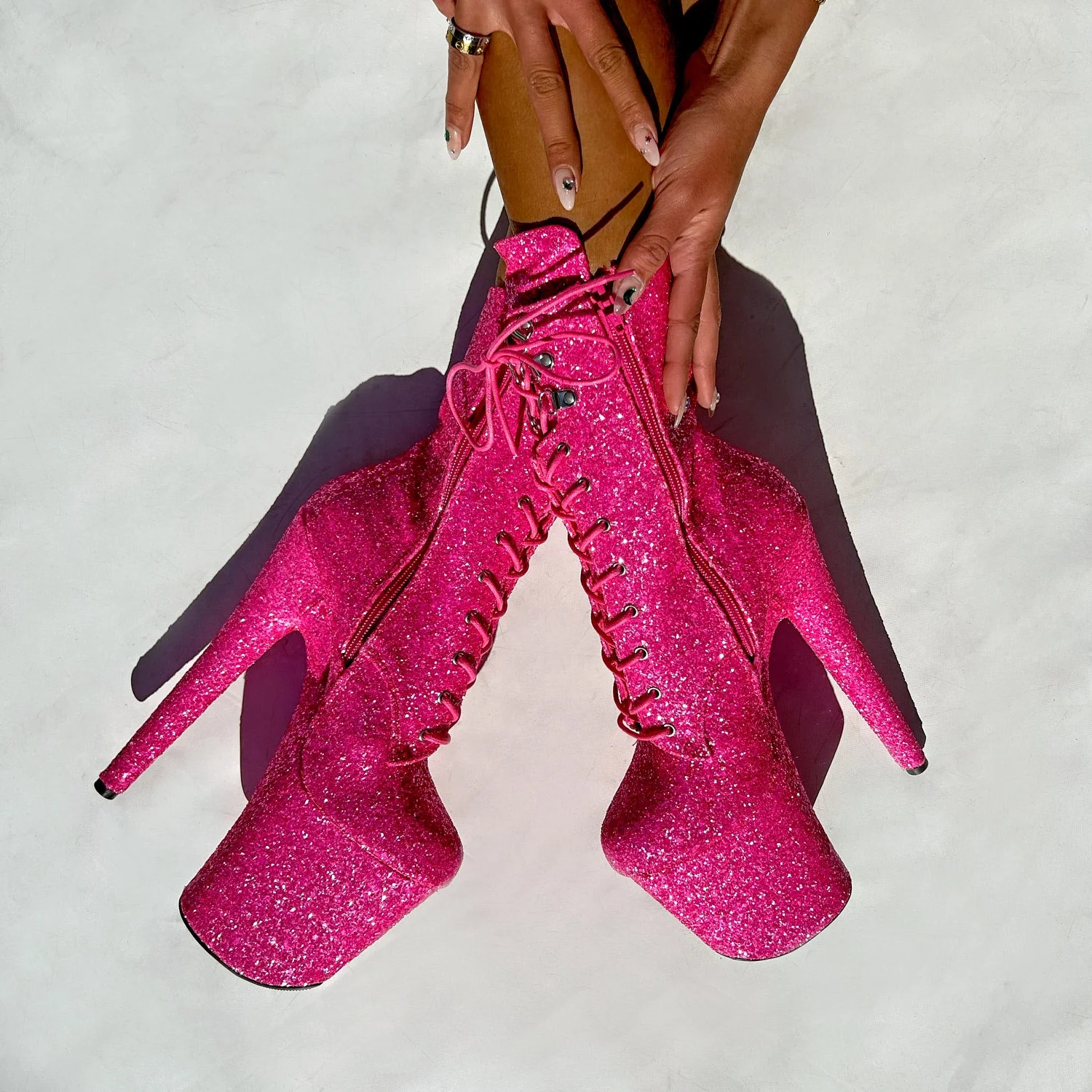 The Glitterati Xtra - Boot - Kitty Pink - 8 INCH - Image 5