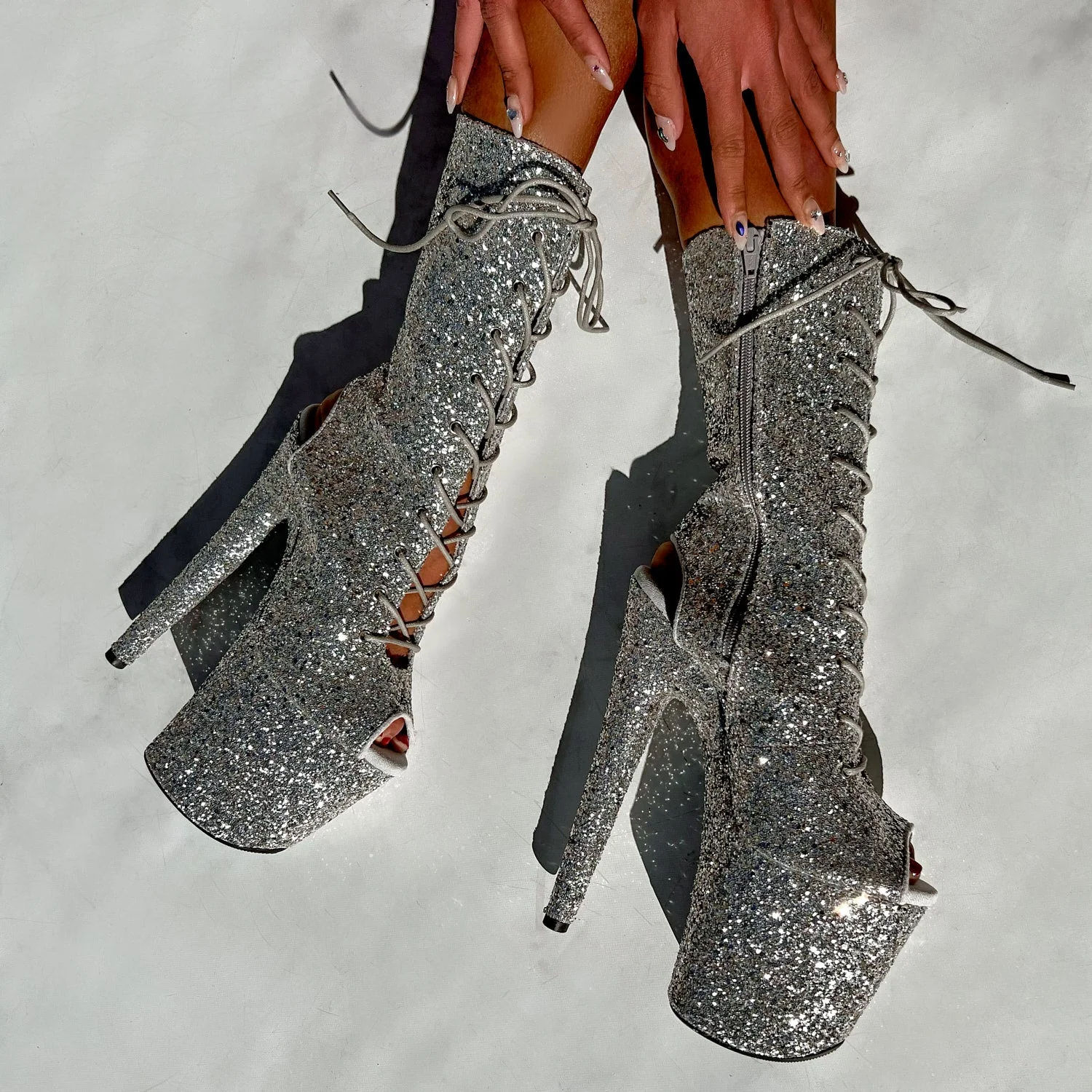 The Glitterati Xtra - OHOT Boot - Monroe - 8INCH - Wide Fit - Image 2