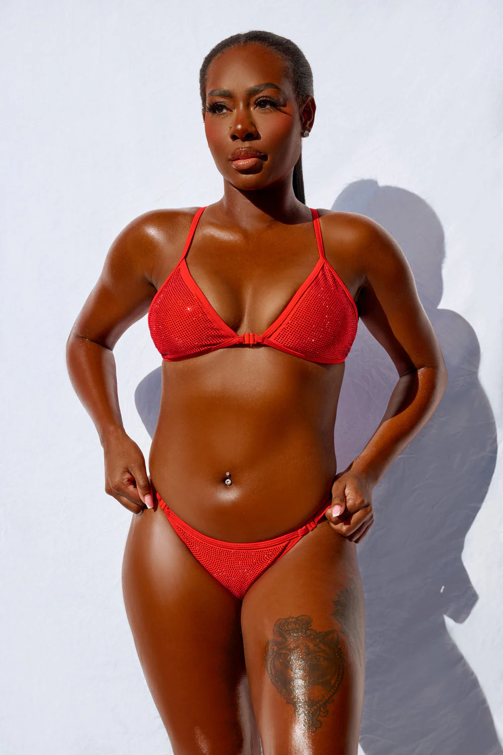 Sparkle Red - HOAH Bikini Clasp Release Miami Snaplock Bottoms - Image 2