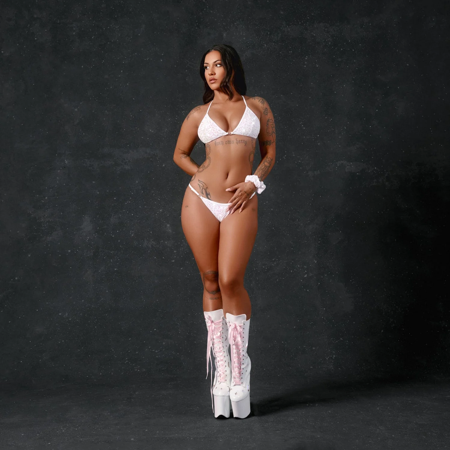 Pearl Mermaid White - Clasp Bikini Top - Image 7