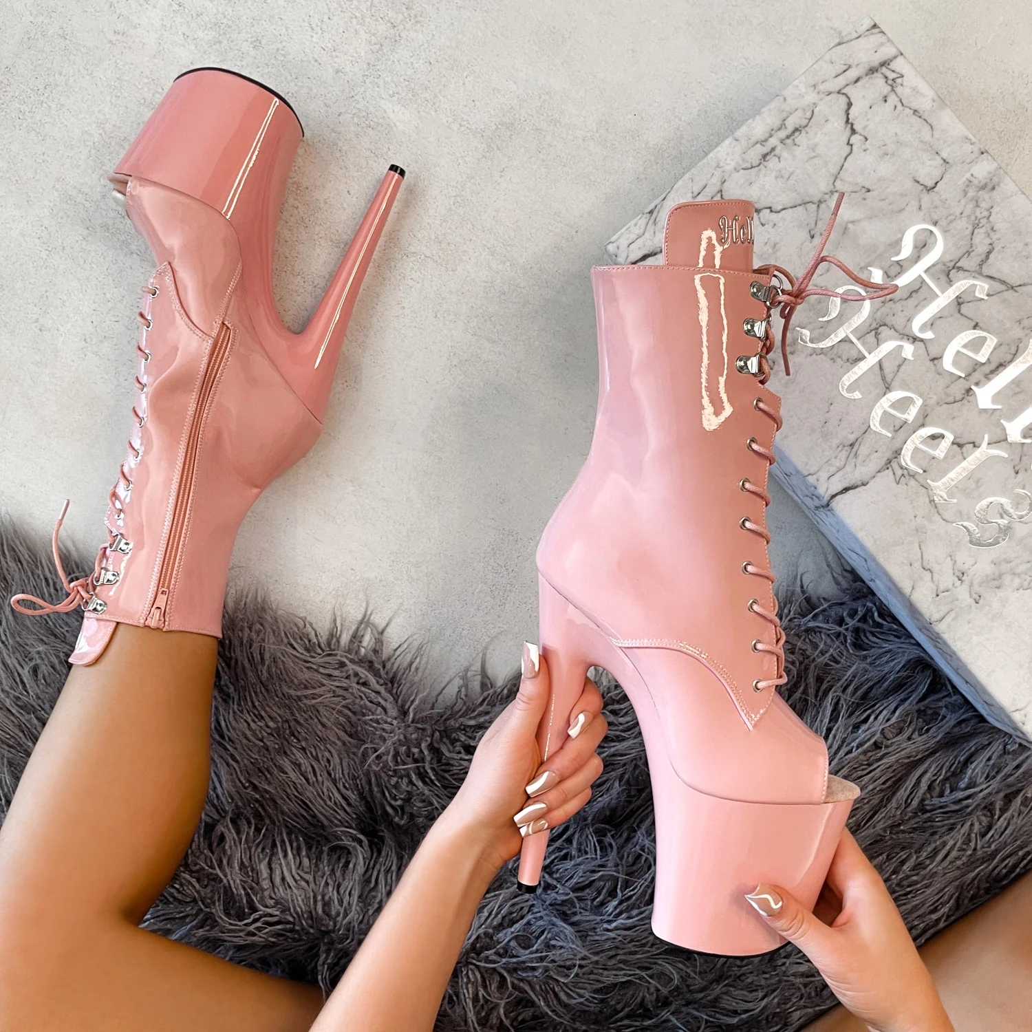LipKit Open Toe Boot - Candy Shop - 8 INCH - Image 2