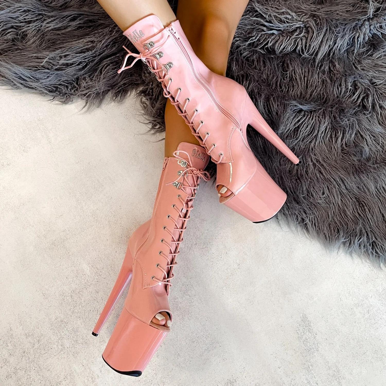 LipKit Open Toe Boot - Candy Shop - 8 INCH - Image 3