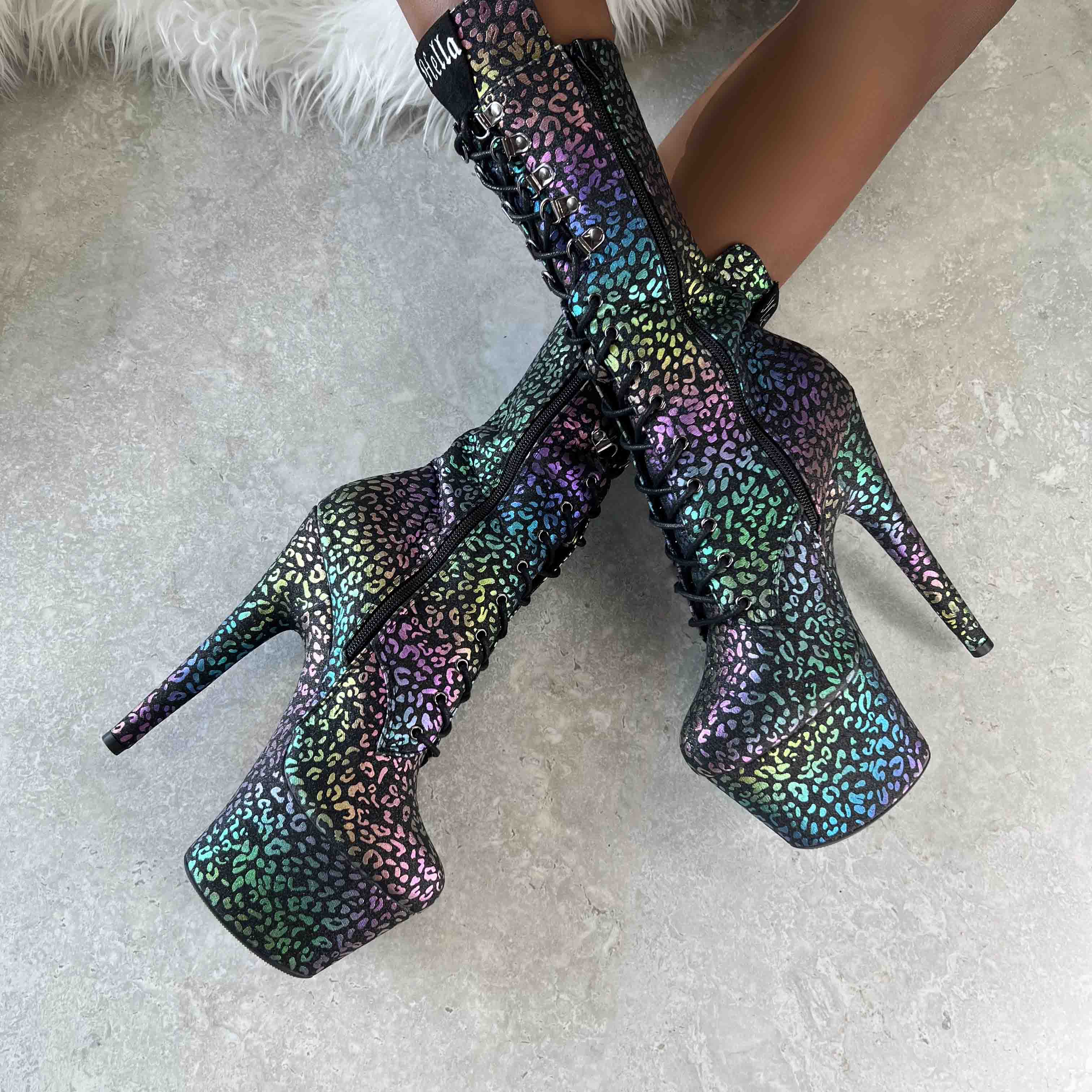 Moonlight Leopard High Ankle Boot - Wide Fit - 7 INCH - Image 2