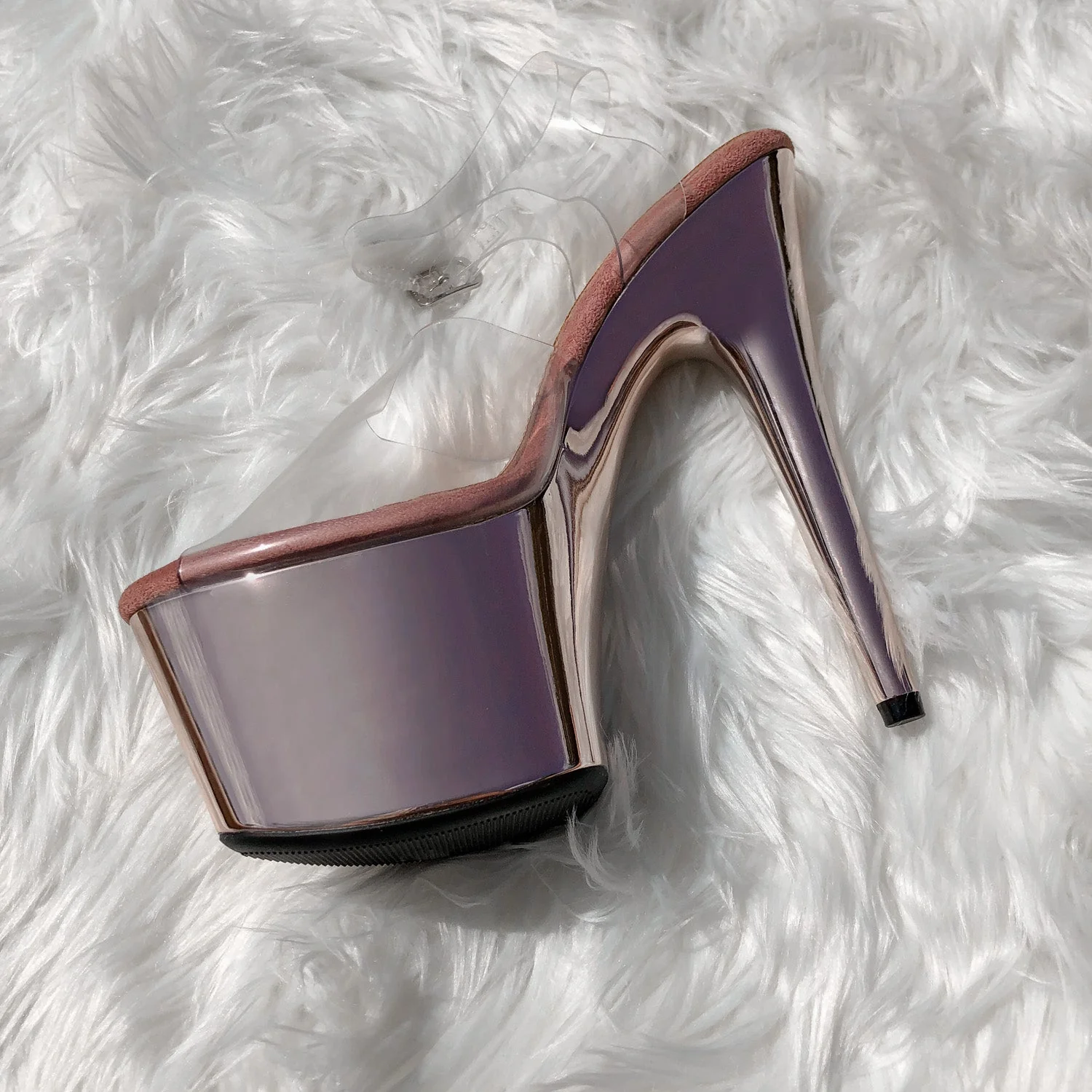 LIQUID ROSE GOLD - Metallic Stiletto - 7 INCH - Image 4