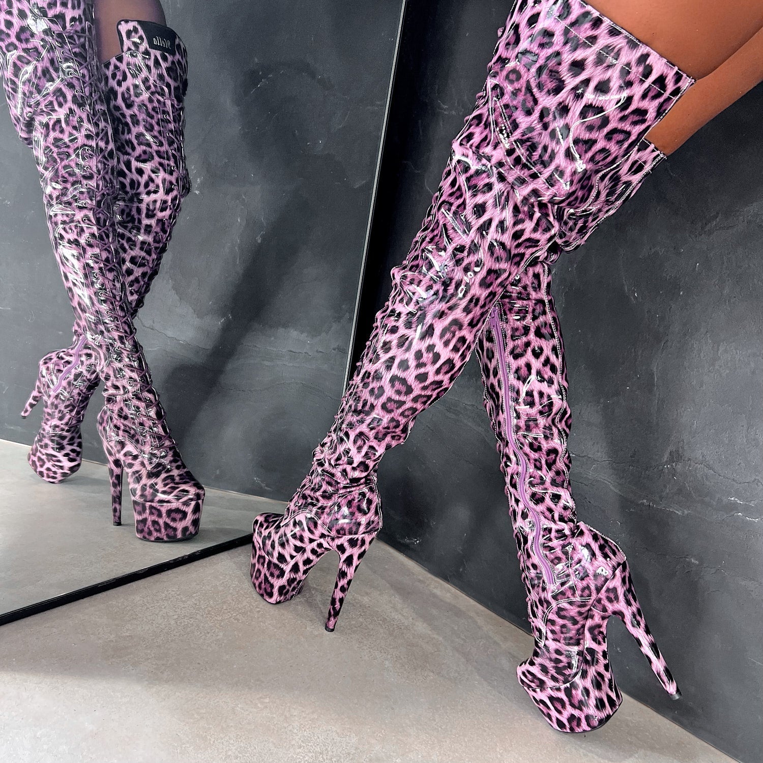 Purple Leopard Thigh High - 7 INCH - Limited Edition - Image 2