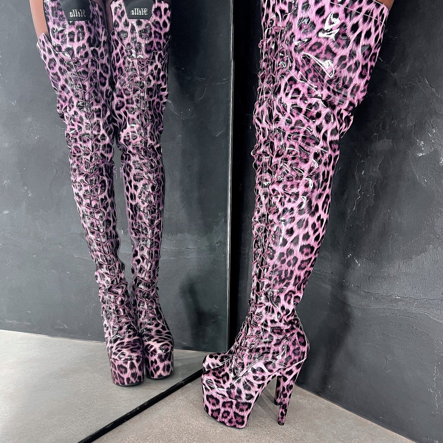 Purple Leopard Thigh High - 7 INCH - Limited Edition - Image 4