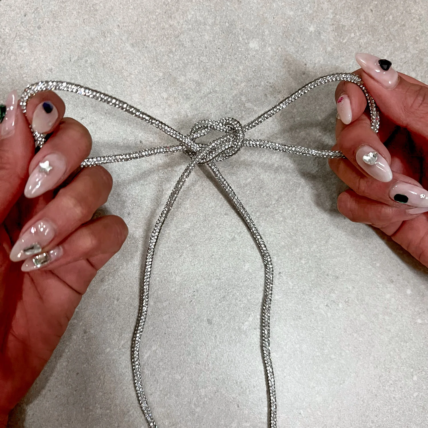 Silver Diamanté Shoe Lace - Image 3