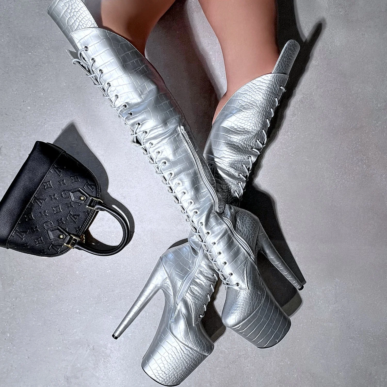 Sliving Over Knee Boot - 8 INCH - Old Style - Check description - Image 4