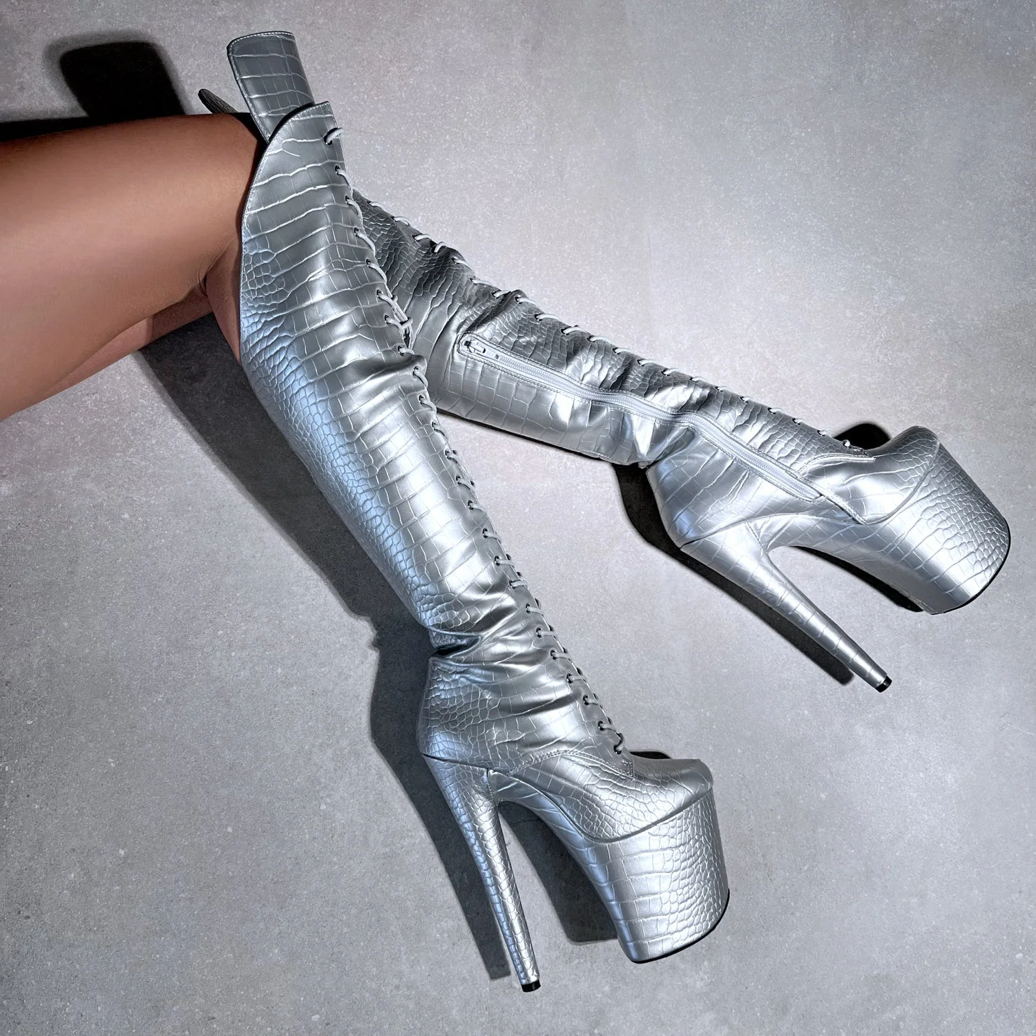 Sliving Over Knee Boot - 8 INCH - Image 2