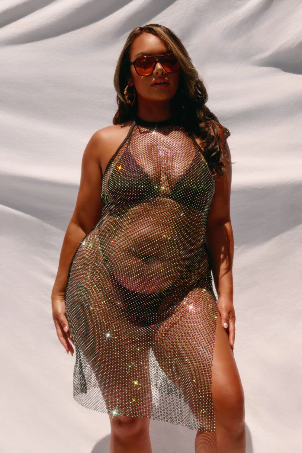 Sparkle Black - Diamond-drip Fantasy Choker Dress - Image 7