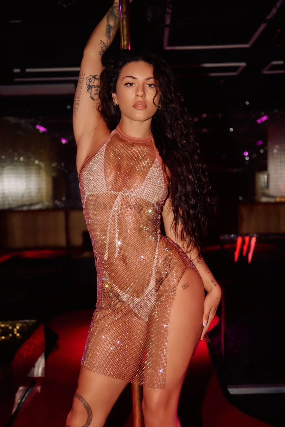 Chocolate - Diamond-drip Fantasy Choker Dress - Image 3