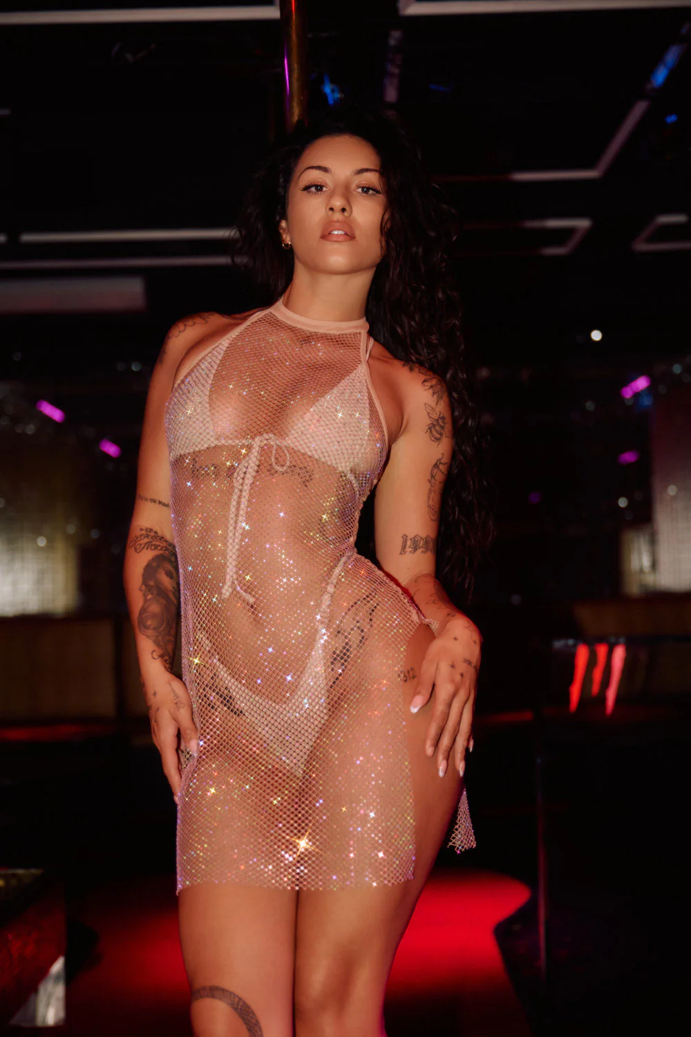 Honey - Diamond-drip Fantasy Choker Dress - Image 5
