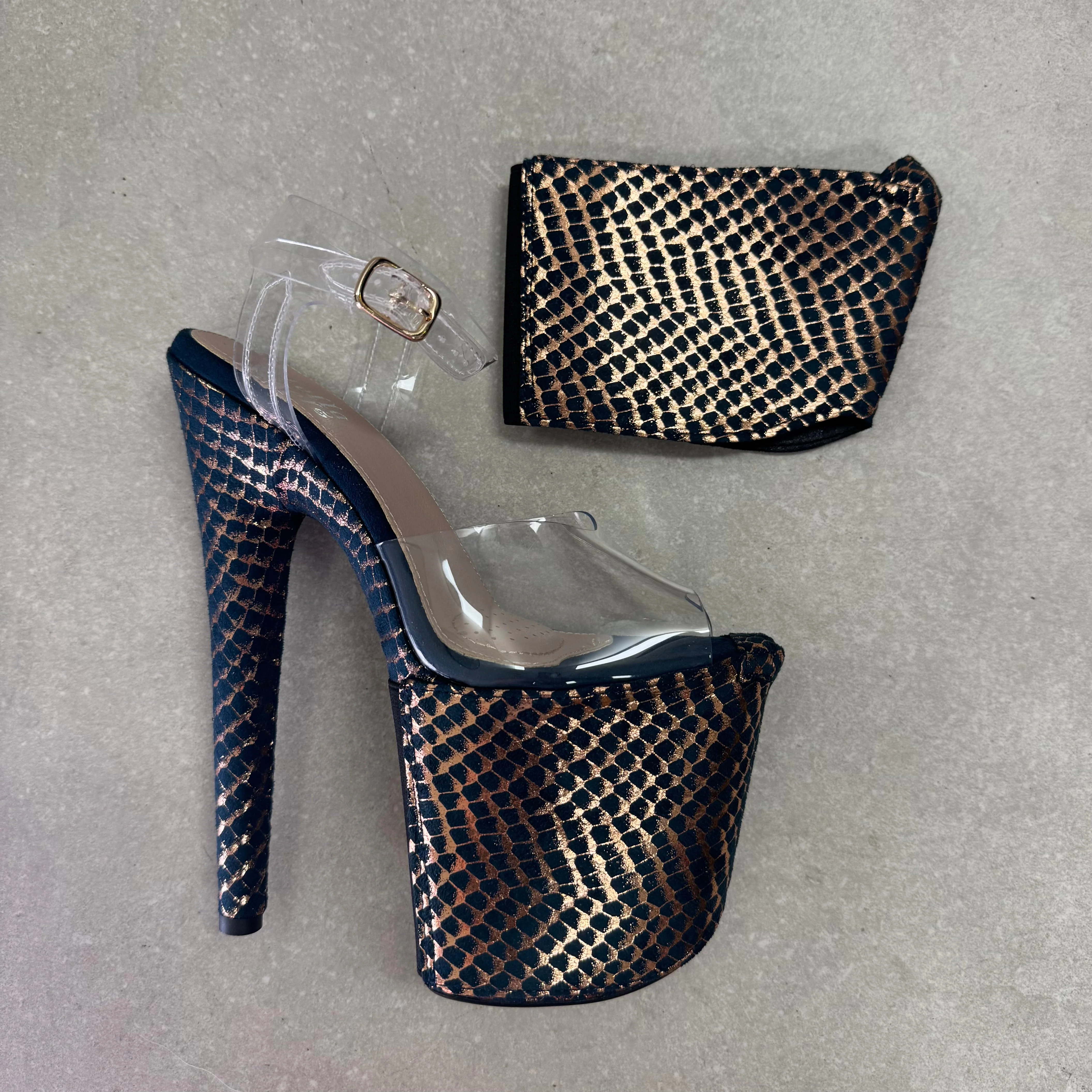 Stiletto / Open Toe Shoe Protector - Khaleesi Teal - 8 INCH - Image 3